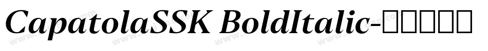 CapatolaSSK BoldItalic字体转换